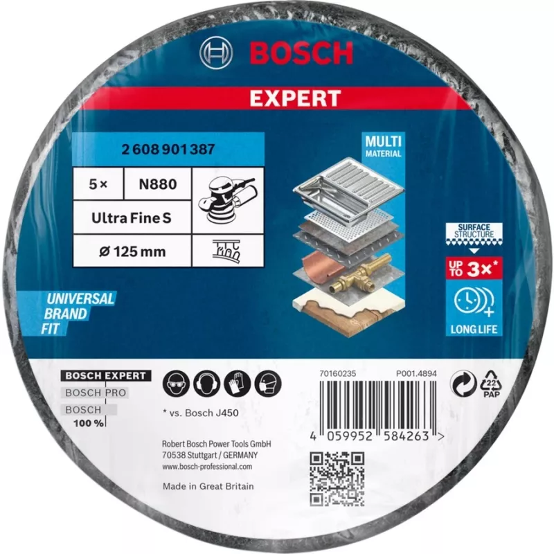Bosch N880 metall, värv, roostevaba teras, teras lihvketas
