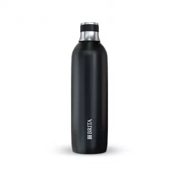 Pudel karbonisaatorile BRITA 118440 — roostevaba teras, 1 L, nõudepesumasinakindel, ergonoomiline (93×93×305 mm)