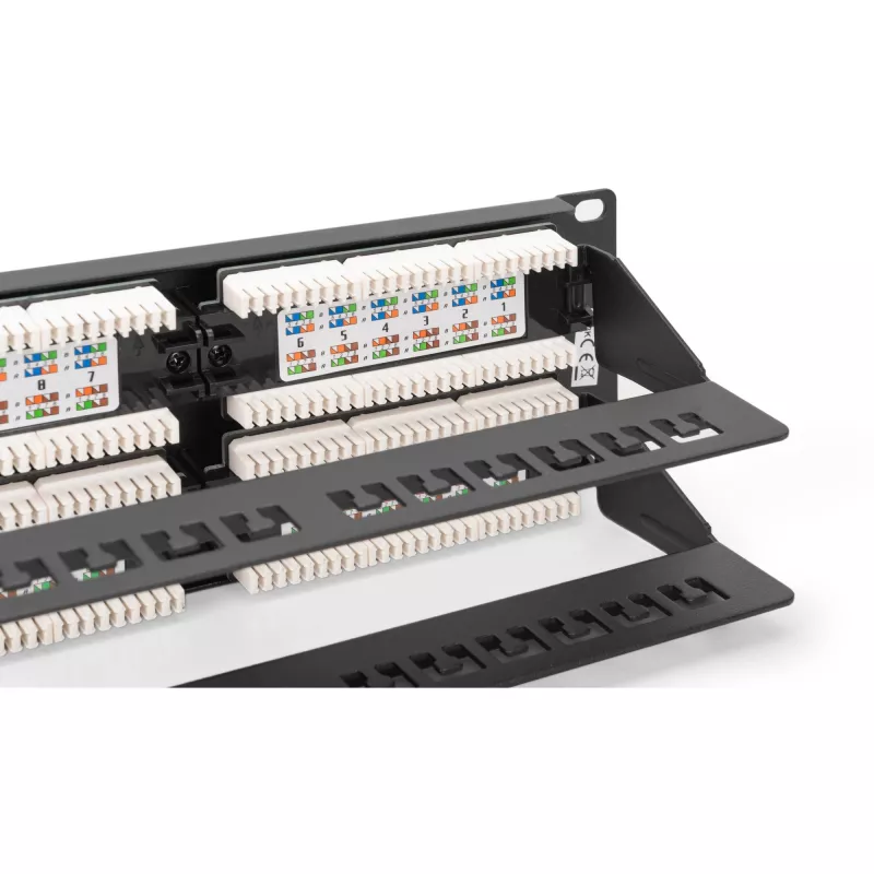 DIGITUS - Jaotuspaneel - RJ-45 X 48 - Hall, RAL 7035 - 2U - 48 porti (DN-91648U)