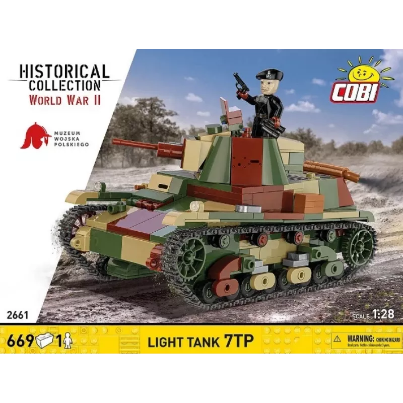 Cobi ehitusklotsid Kerge tank 7TP mudel, 669 osa, COBI-2661