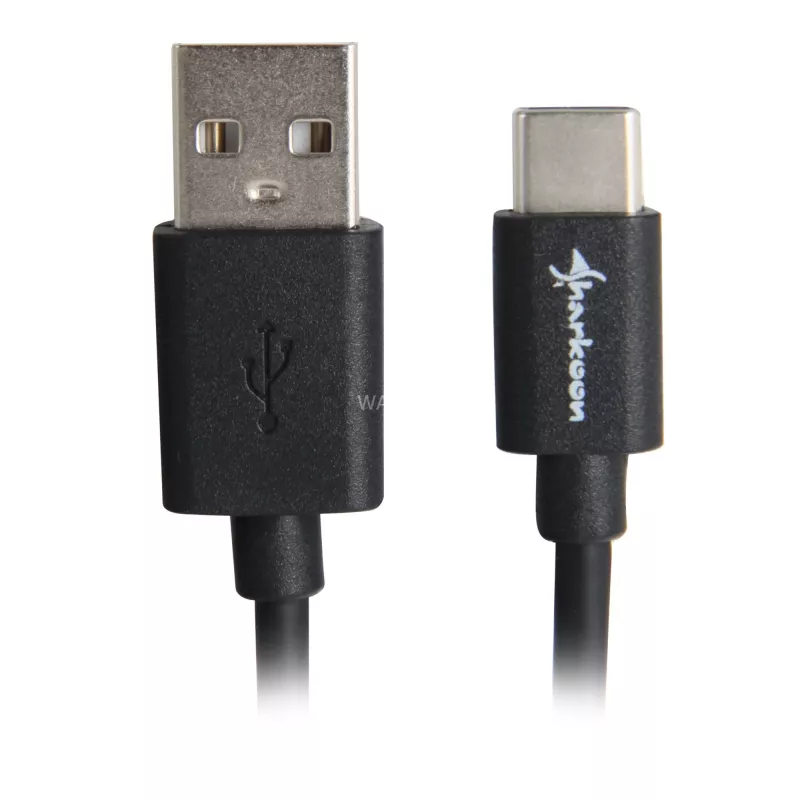 USB 2.0 A to USB-C kaabliadapter Sharkoon 0.5 m, must