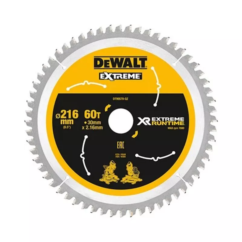 Saeketas DeWALT XR FlexVolt 216 mm x 30 mm 60T