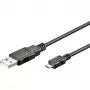 USB 2.0 kaabel, USB-A pistik > Micro-USB pistik (must, 5 meetrit)