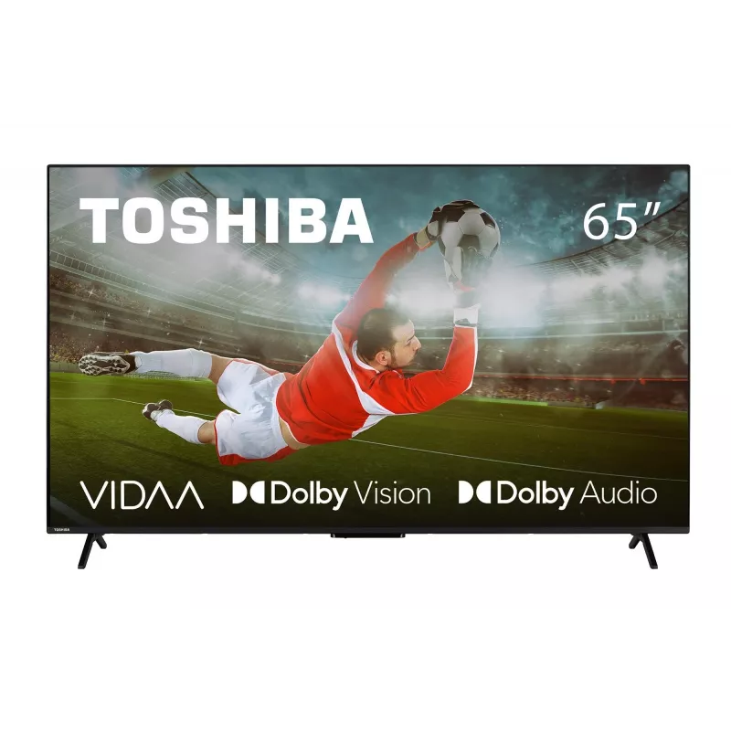 TV Toshiba 65UV2463DG 65 tolli (165,1 cm) 4K Ultra HD DLED Smart TV, 3840×2160, VIDAA, Wi‑Fi, 300 cd/m², must