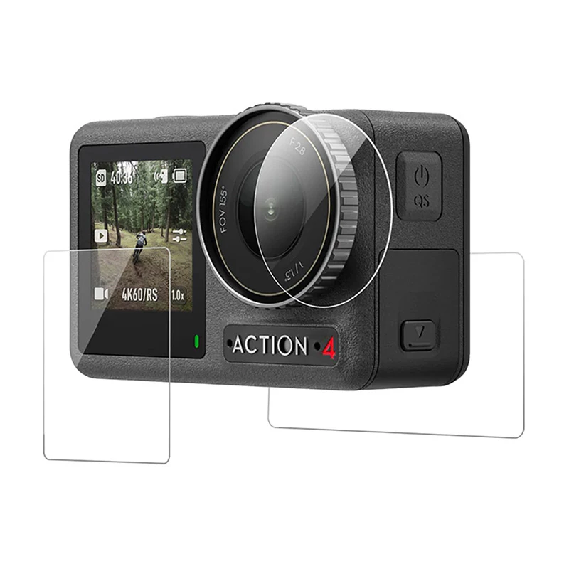 Telesini karastatud klaasist ekraanikaitse DJI Osmo Action 5/4/3 jaoks — kriimustuskindel, kõrge selgusega