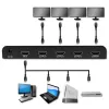 Qoltec 51799 Aktiivne HDMI jaotur 4 x HDMI 4K x 2K | 6Gb/s | 60Hz