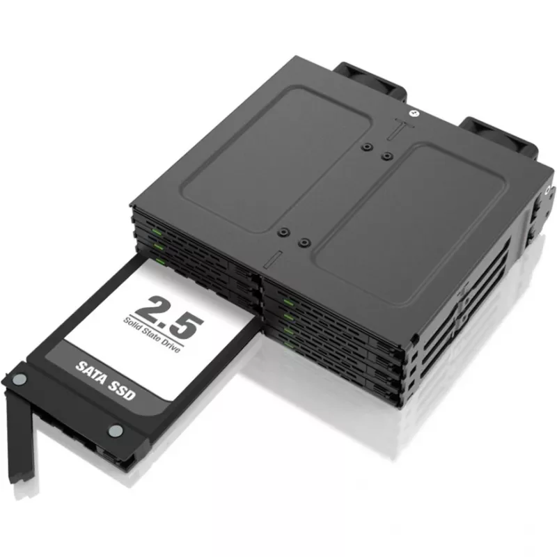 Mobile rack icy dock MB038SP-B 8x 2,5-tollise SATA/SAS draivi jaoks, mahub 1x 5,25-tollisesse sahtlisse