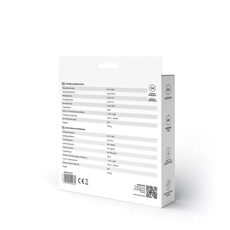 Savio WE-03 Juhtmevabad Bluetooth-kõrvaklapid