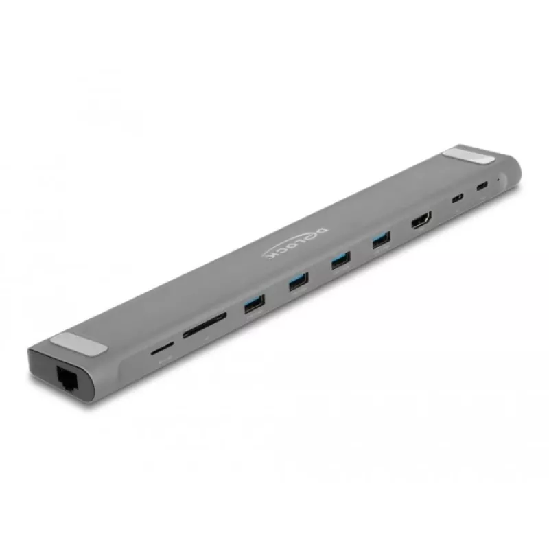 DeLOCK USB USB-C Õhuke Dokkimisjaam 4K HDMI USB 3.2 Gen 1 LAN SD PD 3.0
