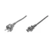 Assmann võrgukinnituskaabel. Schuko - C5 M/F. 1.2m. H05VV-F3G 0.75 mm². bl (AK-440115-012-S)