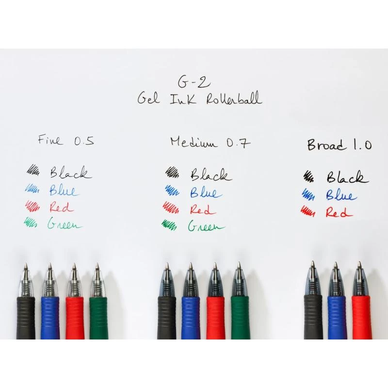 Pilot BL-G2-7 roheline geelpliiats 0,4 mm ots läbipaistva korpusega