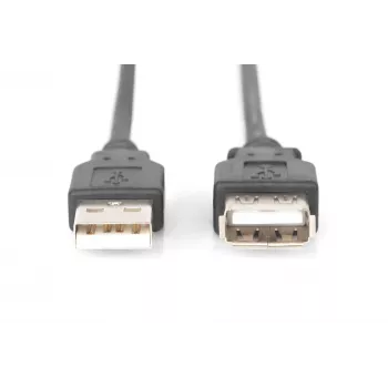 Digitus - USB-pikenduskaabel - USB tüüp A, 4-kontaktiline (M) - USB tüüp A, 4-kontaktiline (W) - 3,0 m (USB / USB2.0) - Must (AK-300202-030-S)
