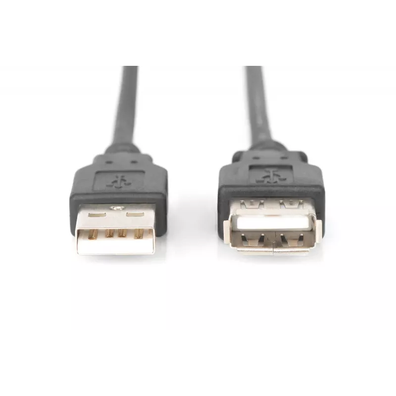 Digitus - USB-pikenduskaabel - USB tüüp A, 4-kontaktiline (M) - USB tüüp A, 4-kontaktiline (W) - 3,0 m (USB / USB2.0) - Must (AK-300202-030-S)