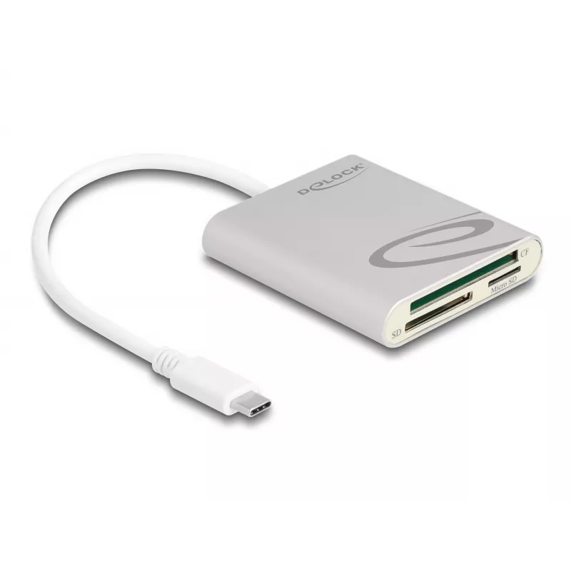Kaardilugeja DeLOCK 91005 USB 3.2 Gen 1 USB-C Hall CF MMC MicroSD