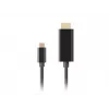 Video kaabli adapter Lanberg CA-CMHD-10CU-0018-BK 1,8 m USB USB-C HDMI-le