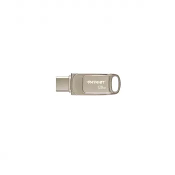 USB-mälupulk PATRIOT PS128GT560DS5D 128 GB USB 3.2 (USB-A / USB-C) pöördmehhanismiga tsingisulamist hõbedane