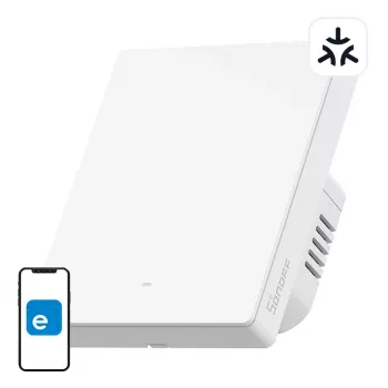 Seinale paigaldatav Wi‑Fi nutilüliti Sonoff M5-1C-80W 1-kanaliline, raamile, 80W