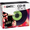 EMTEC Vinyl Look - 10 x CD-R - 700 MB (80 Min) 52x - sinine, kollane, lilla, roheline, roosa - Slim Jewel Case