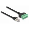 DeLOCK RJ45 kaabel Cat.6 pistik klemmliistu adapterile 30 cm Must Roheline