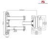 TV seinakinnitus MACLEAN MC-740 13–23-tollistele ekraanidele, VESA kuni 100x100, kandevõime 30 kg