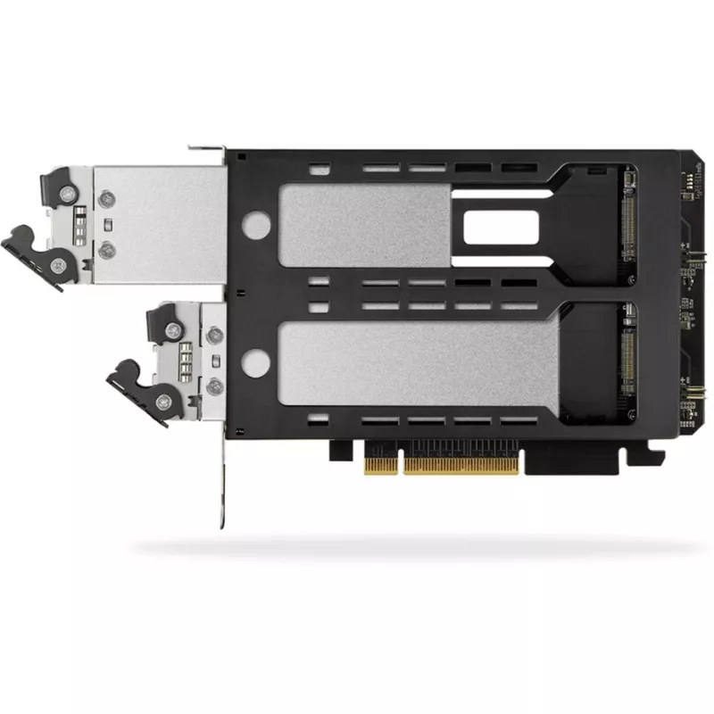 Mobiilne salvestusriiul RAIDSONIC ToughArmor MB842MP-B — 2 eemaldatavat pesa M.2 NVMe jaoks, PCIe 4.0 x16