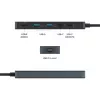 USB-C jaotur HYPER HD4101BKGL — 5 pordiga (USB-C, USB 3.2 Gen1 Type-A, HDMI 4K), 5000 Mbit/s, must