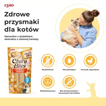 INABA Churu Bites kanaretseptiga mähised – kassimaiused – 3x10 g