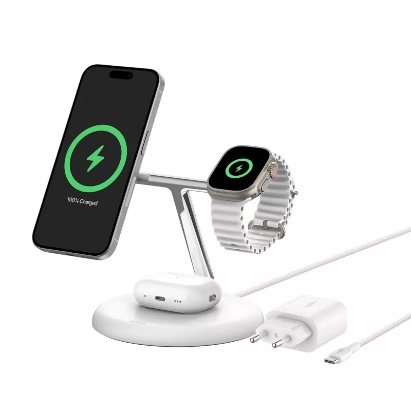Belkin WIZ023VFBK mobiilseadme laadija Kõrvaklapid, Nutitelefon, Nutikell Must USB Juhtmevaba laadimine Siseruumides