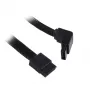 SilverStone SATA III kaabel 50cm nurga all / sirge - punutud must