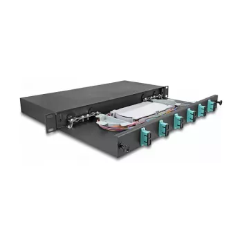 DeLOCK fiiberoptiline jätkukarp 67001 Must Metall 482x220x44mm