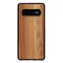 Nutitelefoni ümbris man and wood Samsung Galaxy S10-le — cappuccino must, kaitsev õhuke kate
