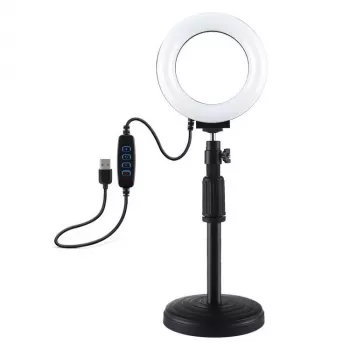 Ring-LED-lamp Puluz reguleeritava alusega PU391