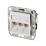 METZ CONNECT BTR C6A Moodul 3 Pordiga 270° UPk - Ühenduspistikupesa, süvispaigaldus - RJ-45 X 3 - Puhas valge, RAL 9010 (130B12D31102-E)