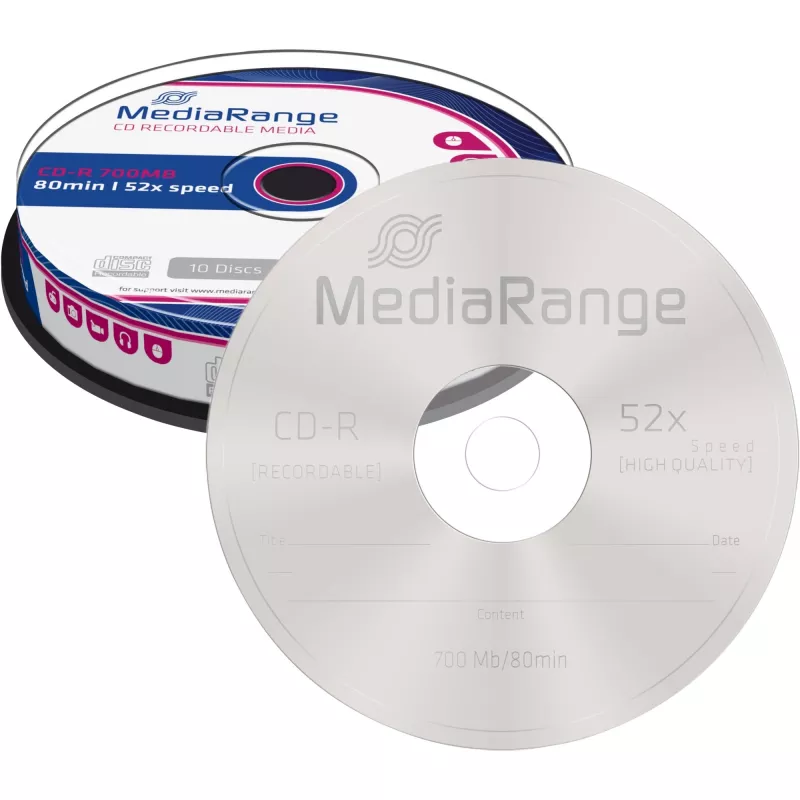 CD-R MediaRange MR214 700 MB 52x 10 tk
