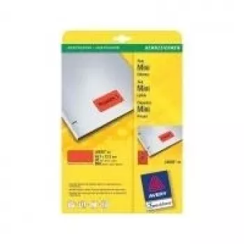 Avery Zweckform Avery L6038 - Punane - 21,2 x 45,7 mm 960 tk. (20 lehte x 48)