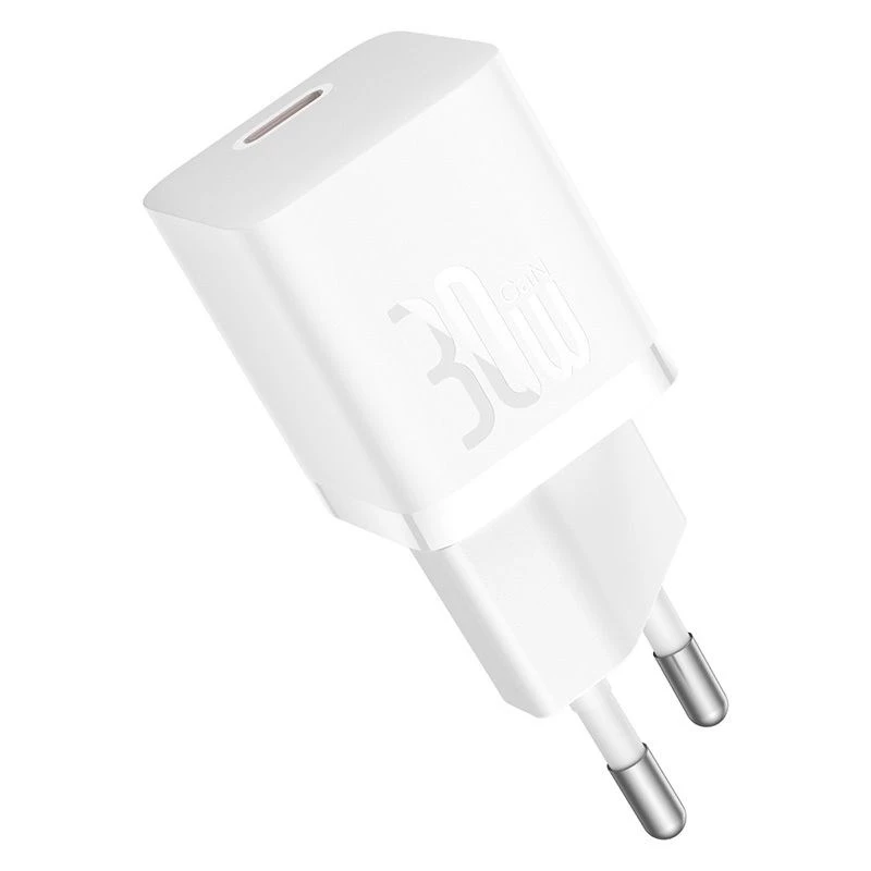 Baseus P10110902213-01 USB-C GaN5 mini 30W võrgulaadija Valge