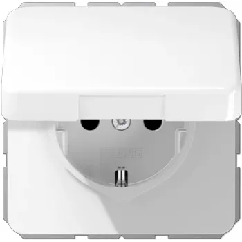 Outlet box JUNG CD 1520 BFKIKL WW — süvistatav elektrikarp tüüp F (Schuko) pistikupesale, valge