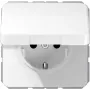 Outlet box JUNG CD 1520 BFKIKL WW — süvistatav elektrikarp tüüp F (Schuko) pistikupesale, valge