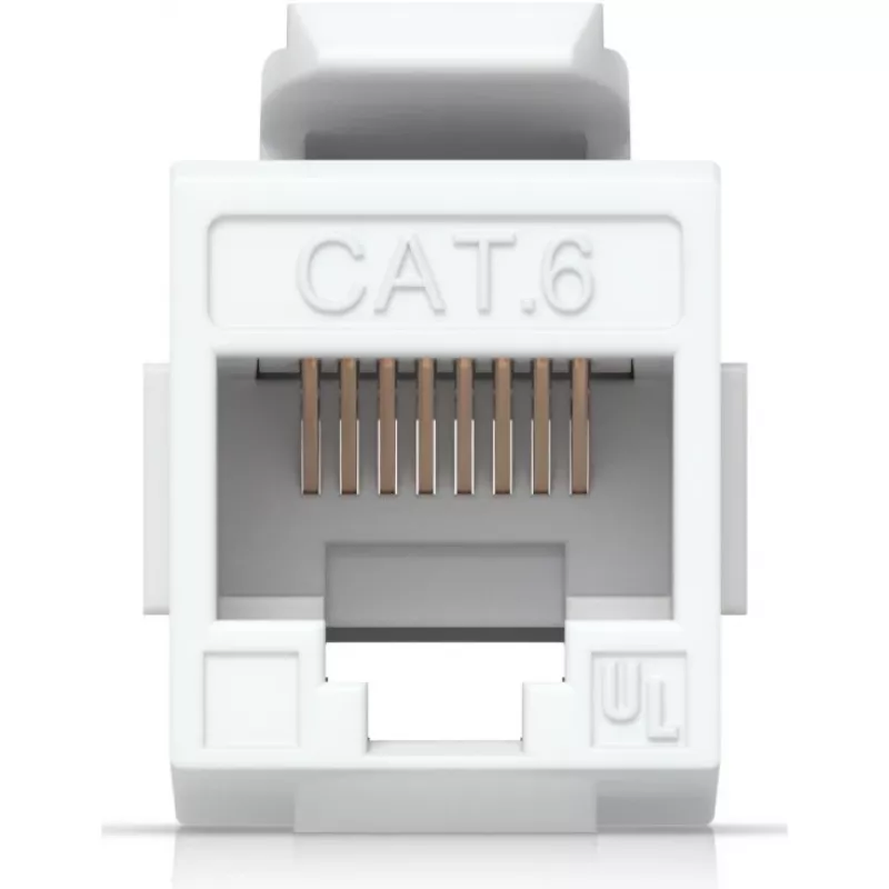 UBIQUITI CAT6 KEYSTONE-COUPLER, 12-PAKENDIS. LÄBIV CAT6 KEYSTONE-COUPLER EELNEVALT TERMINEERITUD ETHERNET-KAABLITE SUJUVALT ÜHENDAMISEKS