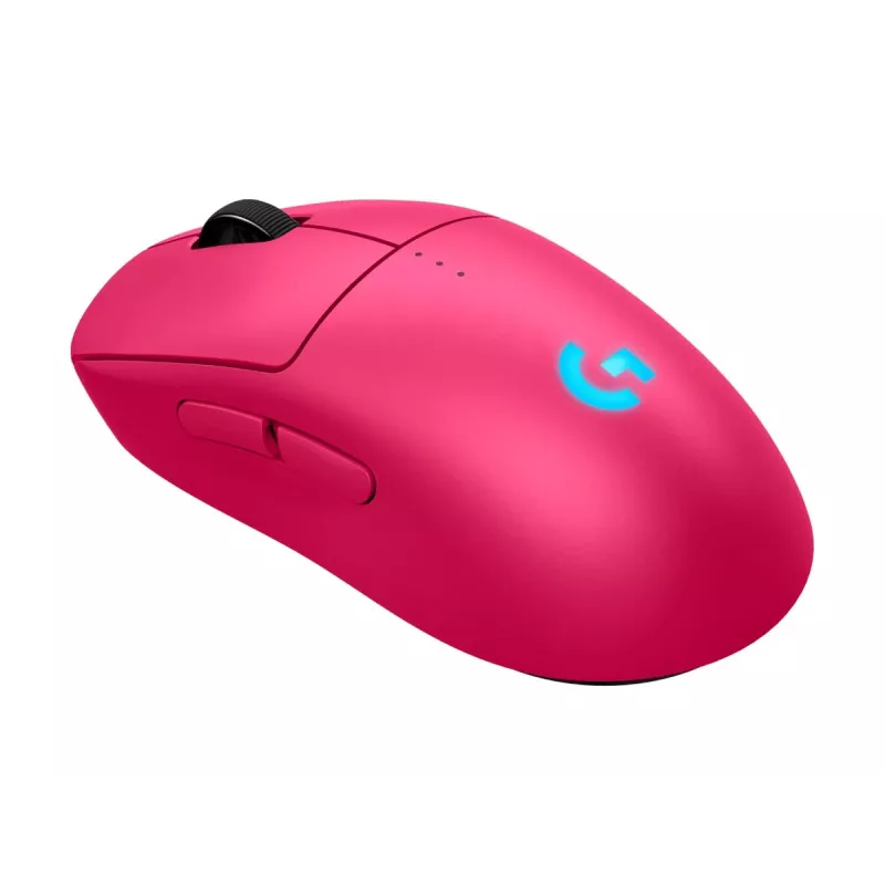 Logitech G PRO 2 - hiir - mängimiseks - parema- ja vasakukäeline - optiline - 8 nuppu - juhtmevaba, juhtmega - 2,4 GHz, USB - USB Logitech LIGHTSPEED vastuvõtja - roosa (910-007310)