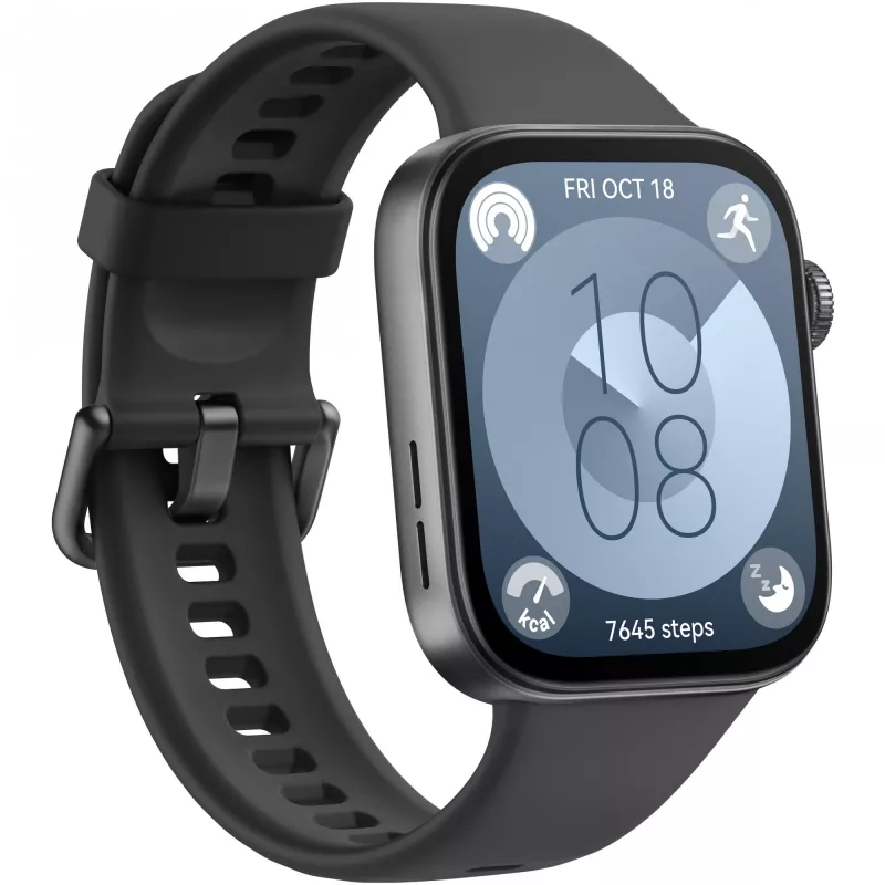 Huawei WATCH Fit 3 4,62 cm (1,82) AMOLED 43,2 mm Digitaalne 408 x 480 pikslit Puuteekraan Must Wi-Fi GPS (satelliit)