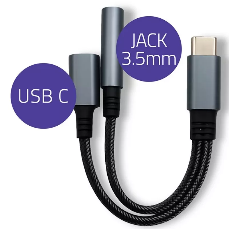 Adapter 2in1 USB-C USB-C Jack 3.5mm PD 15W