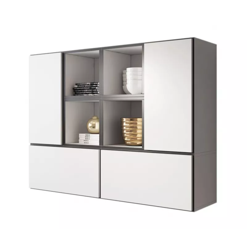 Cama living room furniture set ROCO 19 (4xRO3 + 4xRO6) Valge/Must/Valge