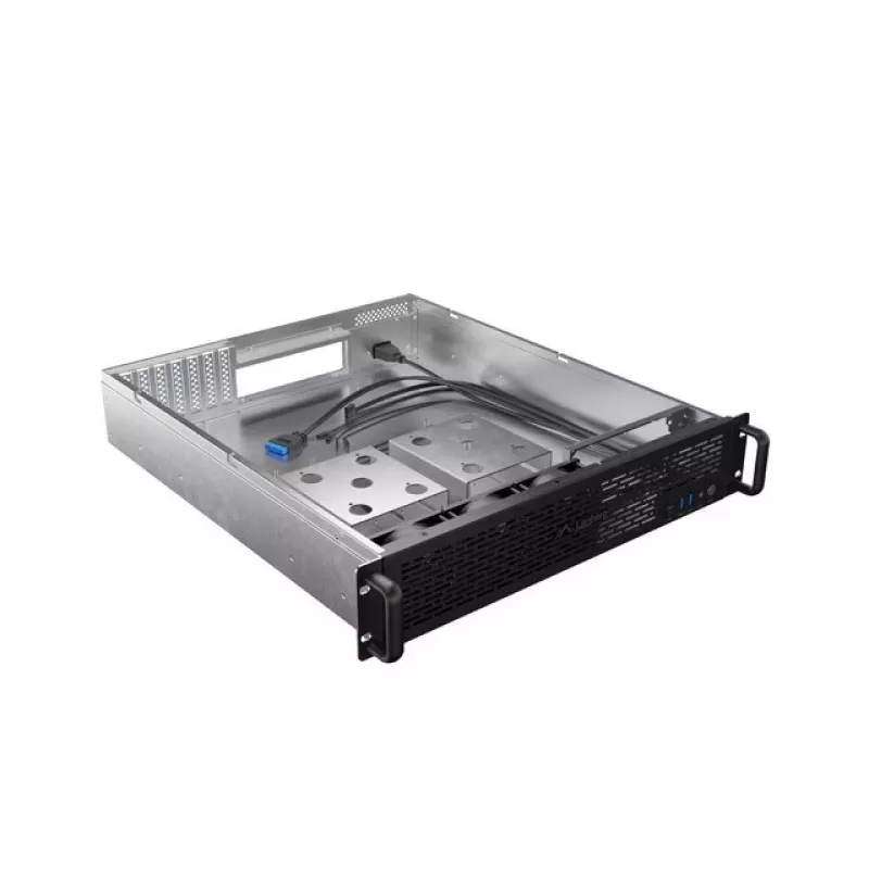 Rack Chassis Lanberg SC01-5202-12B 2U Must 3 ventilaatorit HDD+SSD