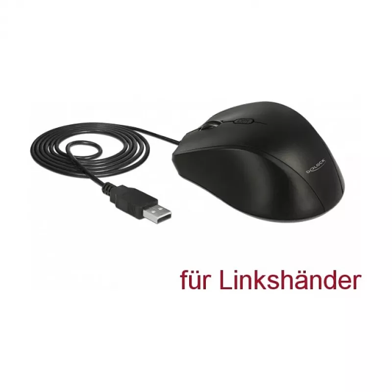 Hiir DeLOCK 12548 kontori vasakukäeline USB Type-A optiline 2400 DPI