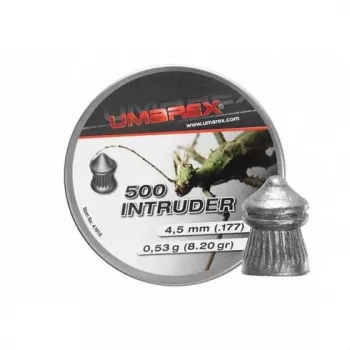 Kuulid Umarex Intruder Pointed Ribbed 4,5 mm, pliist diabolo, 0,52 g, 500 tk, keermestatud rauale
