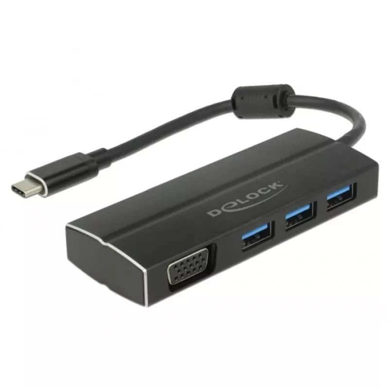 Sülearvuti dokk DeLOCK 63932 USB 3.2 Gen 1 USB-C must