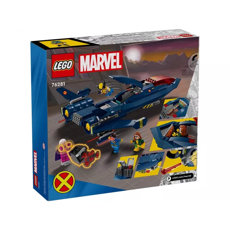 Ehitusmänguasi LEGO Marvel Super Heroes X-Jet 76281 koos 5 minifiguuriga