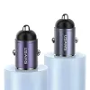 Autolaadija usams C38 30W — 1x USB-A + 1x USB-C kiirlaadimine
