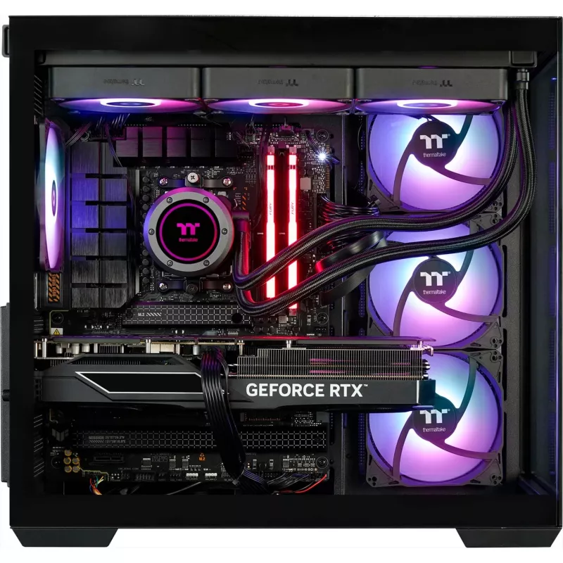 Thermaltake FTW RTX 5070 Ti mängurarvuti, must/läbipaistev, Windows 11 Home 64-bitine (PC-000087-DE)